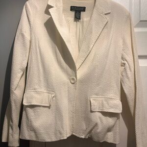 Dialogue Women's Textured Cream Blazer